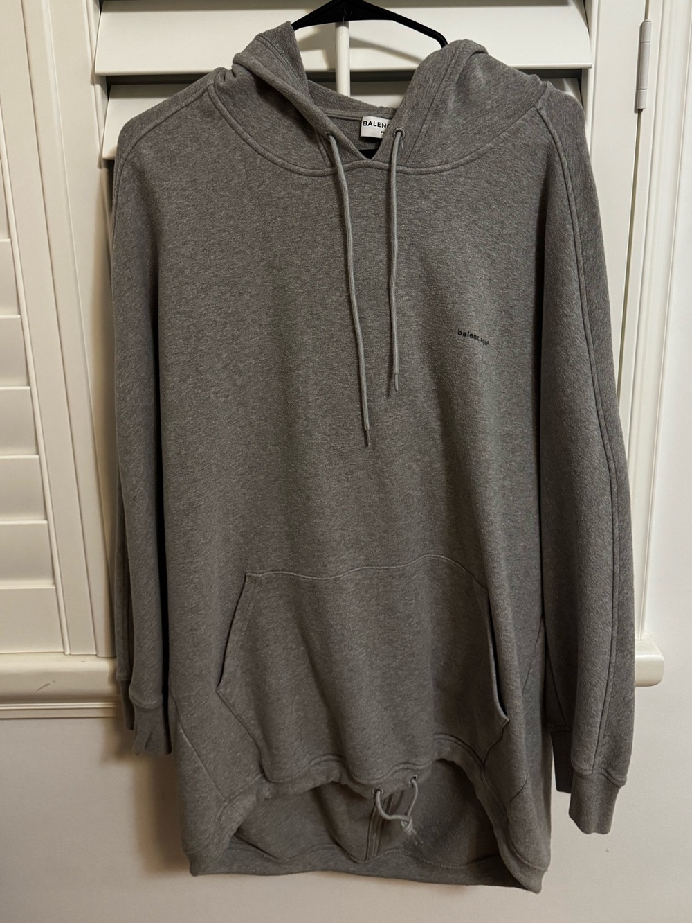 Balenciaga Heather Gray Oversized Pullover Hoodie